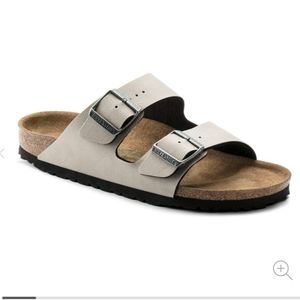 NWT Arizona Vegan Cream BIRKENSTOCK Sandal Sz 9 in "Pull Up Stone"